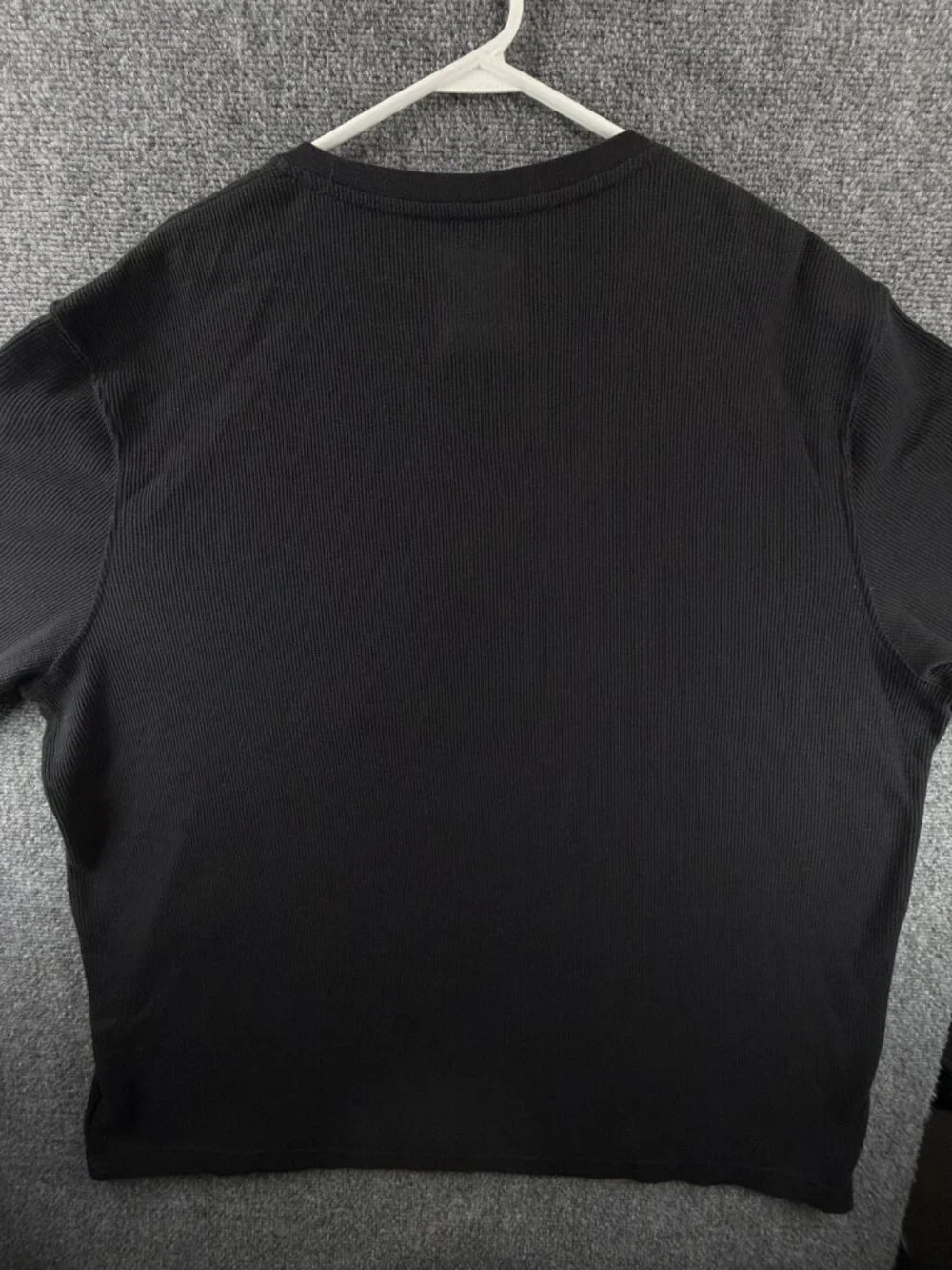 NWT 40 Grit Duluth Trading Thermal Shirt Men 2XL Black Waffle Knit Henley Adult